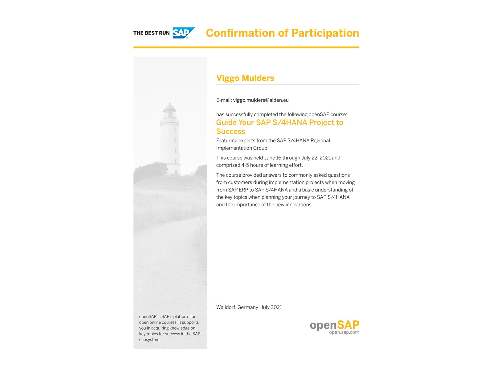 Preview of Guide Your SAP S/4HANA Project to Success