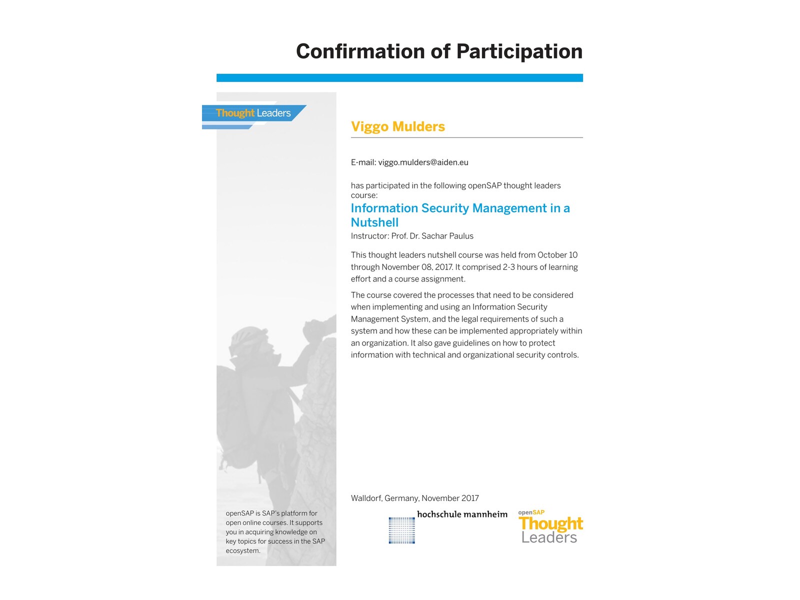 Preview of Information Security Management in a Nutshell